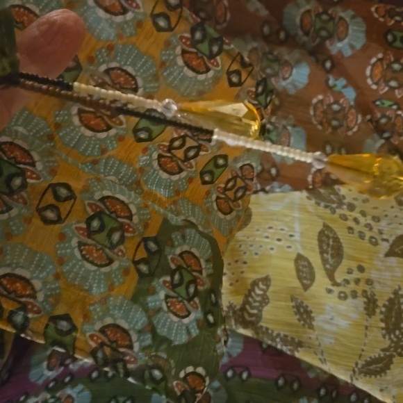 Nwt Zara Boho Blouse With Beaded Tassel Size Large - Picture 3 of 8